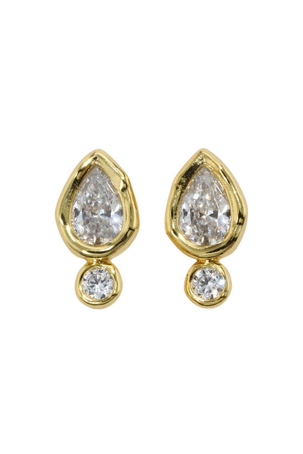 Asterales Petite Teardrop Stud Earrings