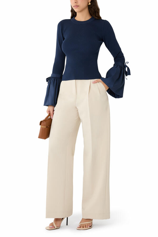 Agata Taffeta Knit Top