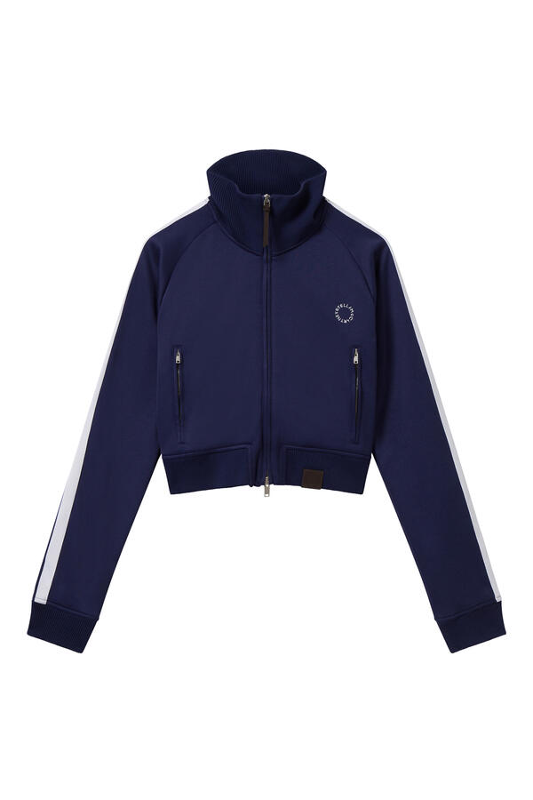 High-Neck Double Stripe Track Jacket 