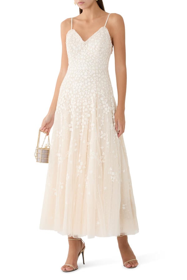 Scatter Blossom Cami Ankle Gown