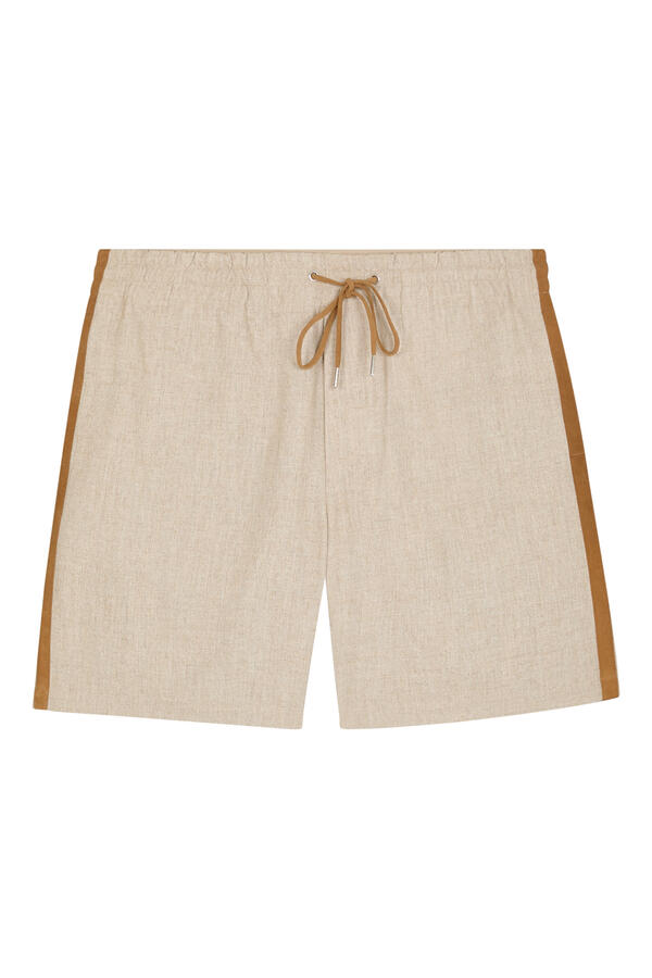 Suede Trimmed Track Shorts 