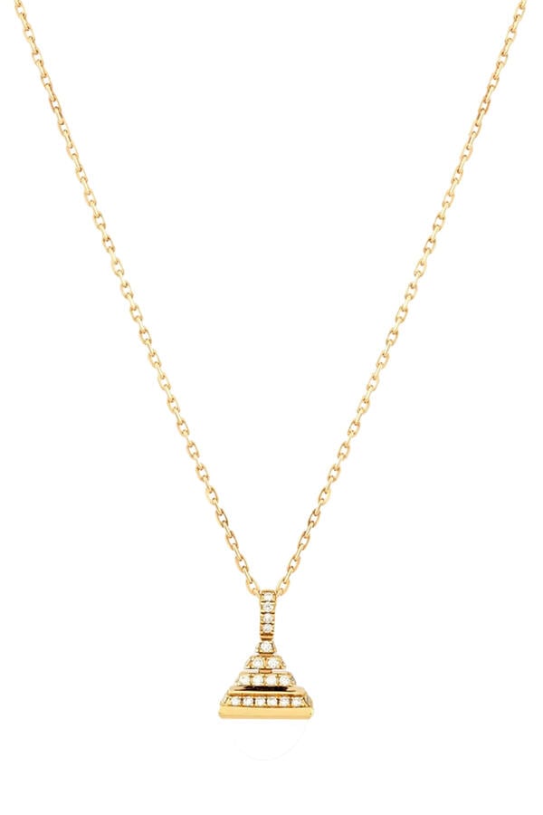 Cleo Rev Mini Pendant, 18k Yellow Gold & Diamonds