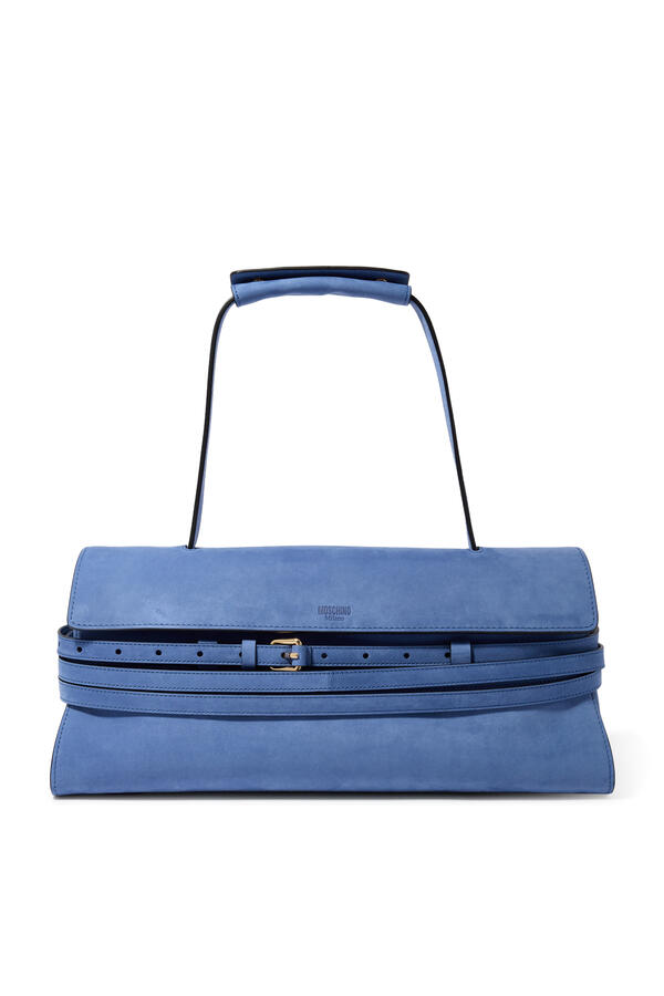 Tie Me Embossed-Logo Shoulder Bag