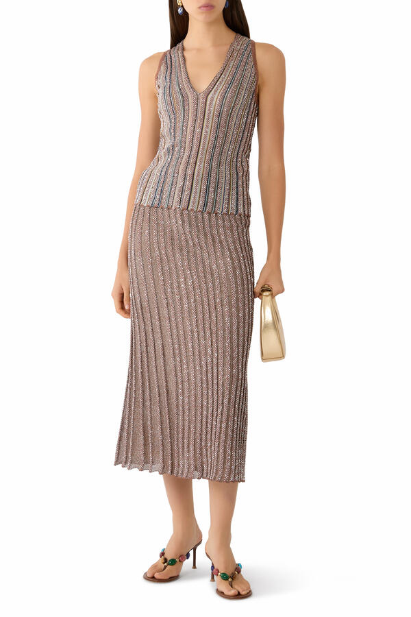  Partialized Midi Skirt 