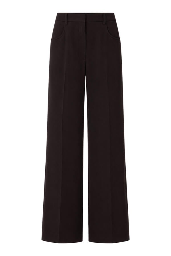 Straight Leg Satin Trousers 