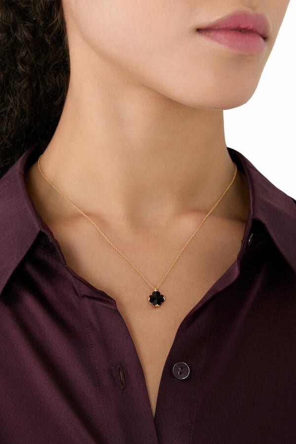 Spade Flower Pendant