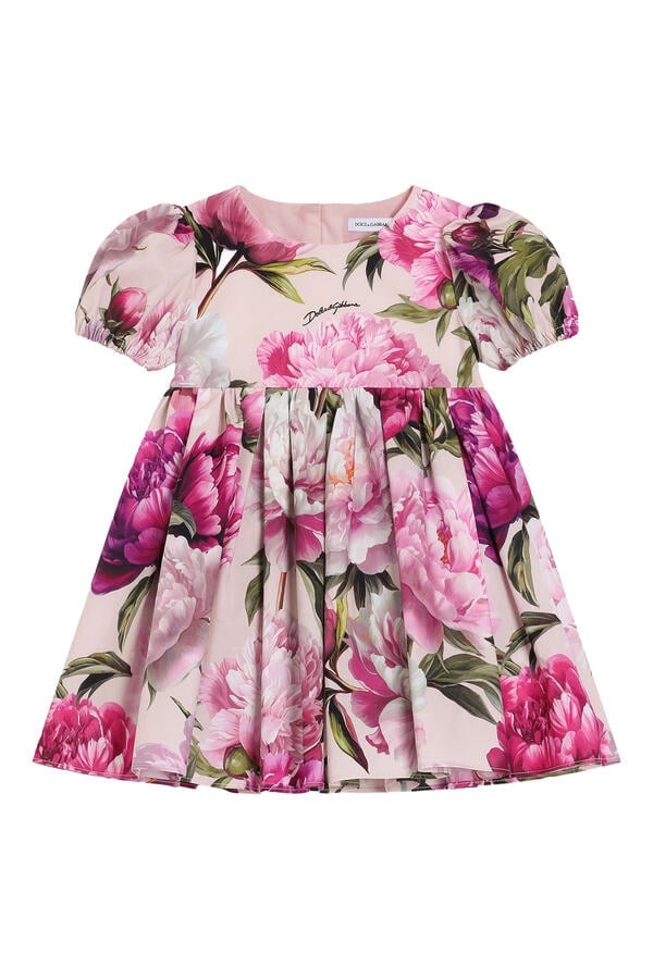 Kids Peony-Print Poplin Dress 