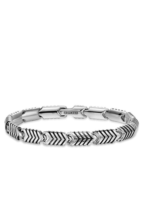  Chevron Link Bracelet, Sterling Silver