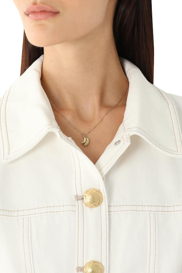 Summer Daze Banana Pendant Necklace, Glass