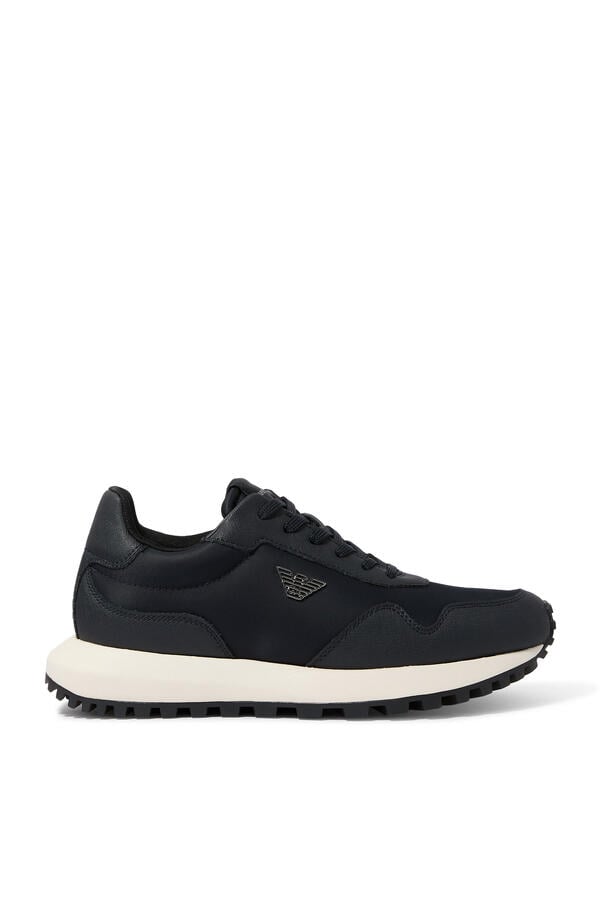 ASV Recycled Nylon Sneakers with Regenerated Saffiano Details