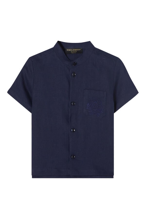 Kids Button-Up Linen Shirt