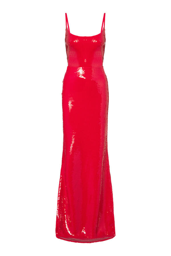 Fitted Sequin Gown 