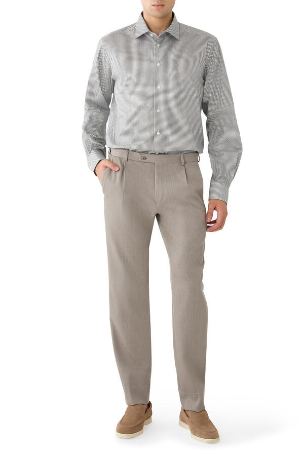 Micro Print Dress Shirt