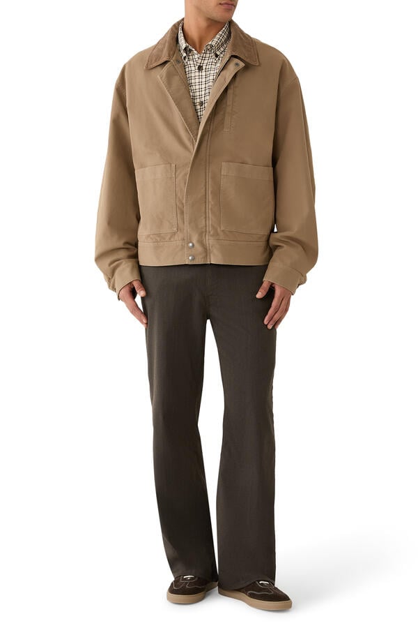 Corduroy Trimmed Jacket 
