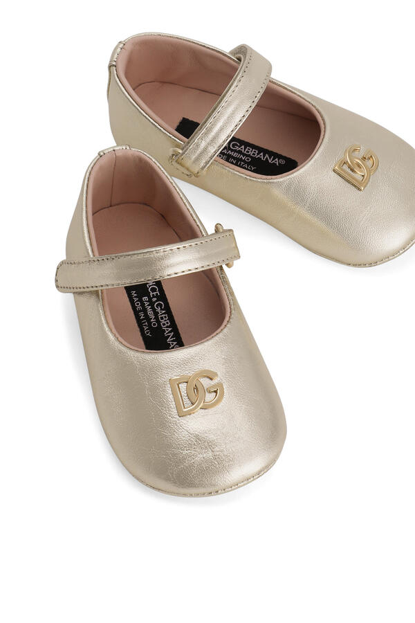Kids Laminated Nappa Leather Ballet Flats 