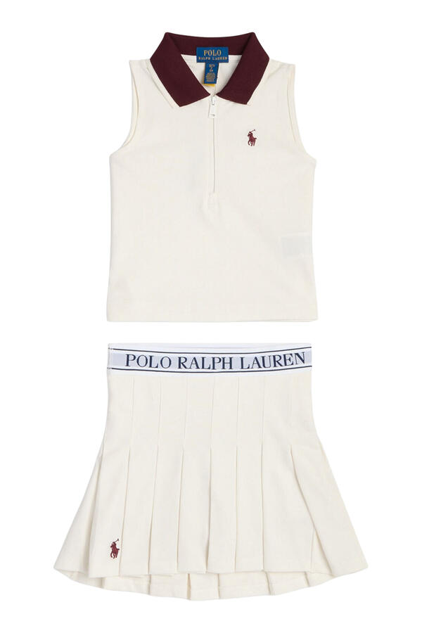 Kids Logo Boxy Polo Shirt and Skorts Set