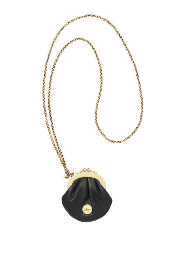 Micro Horse Medal Coin Purse Necklace