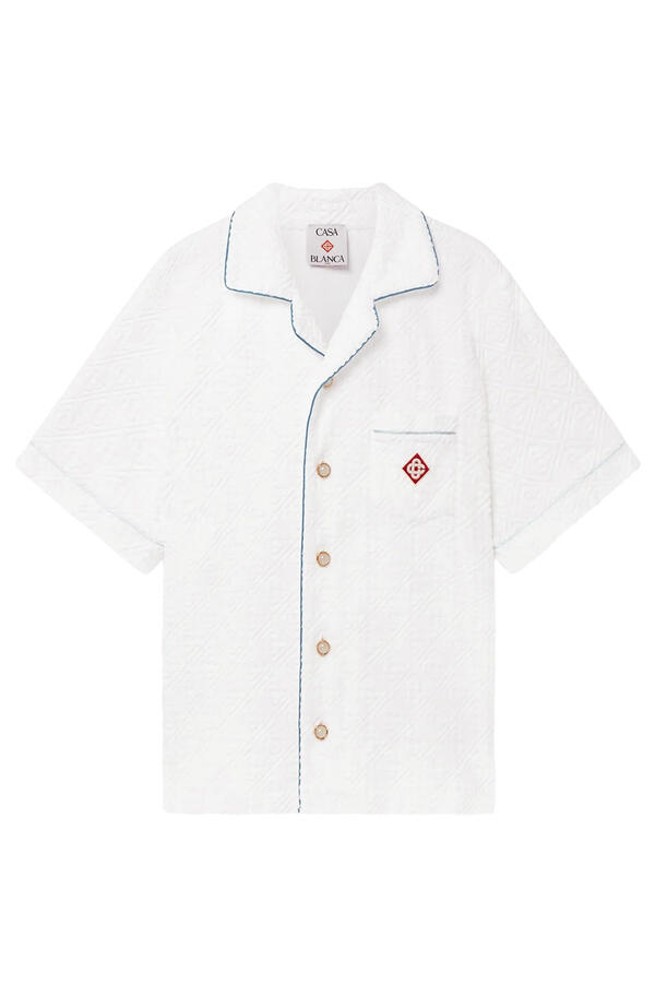  Towelling Monogram Short Sleeve Shirt