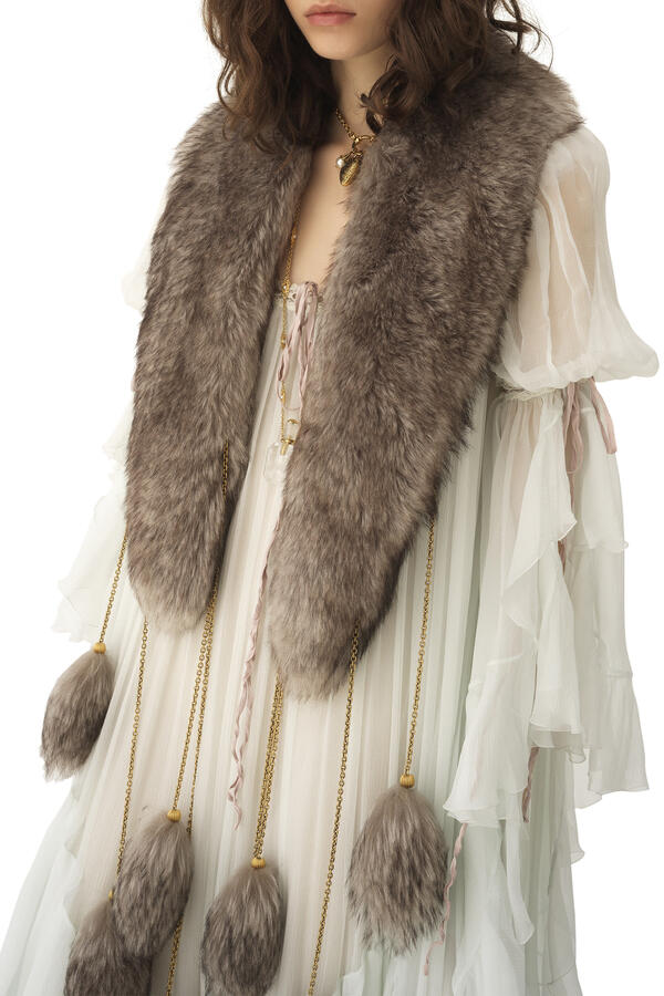 The Treasure Tails Shearling Scarf