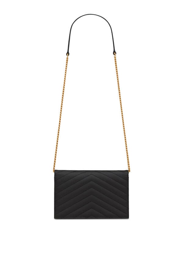 Cassandre Envelope Chain Wallet in Grain De Poudre Leather 