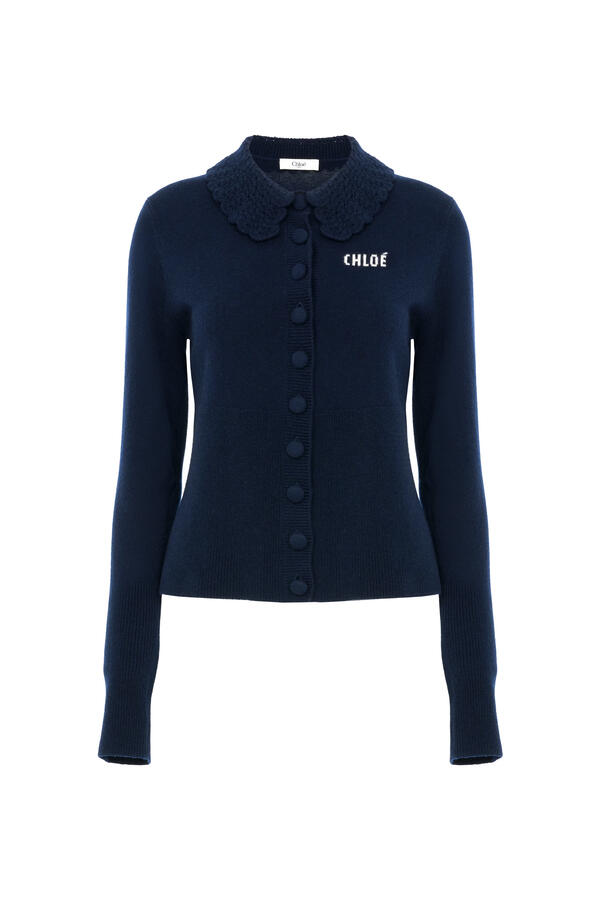 Fitted Logo Cardigan