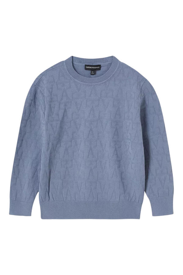 Kids Embossed Logo Pattern Pullover