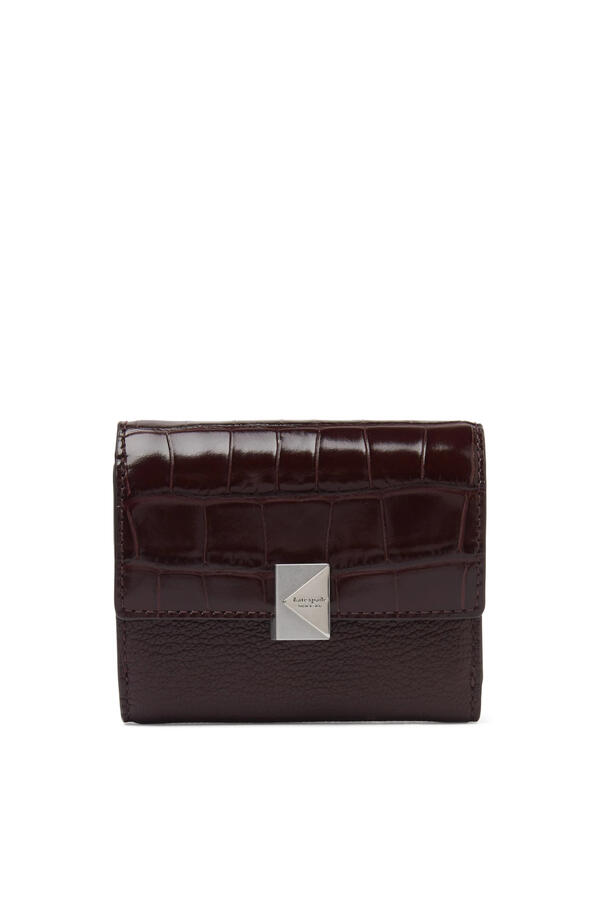Deco Croc Embossed Small Flap Wallet