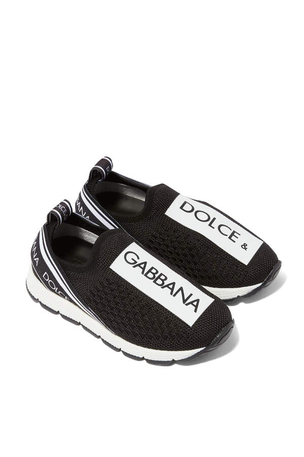 Kids Slip-On Logo Sneakers