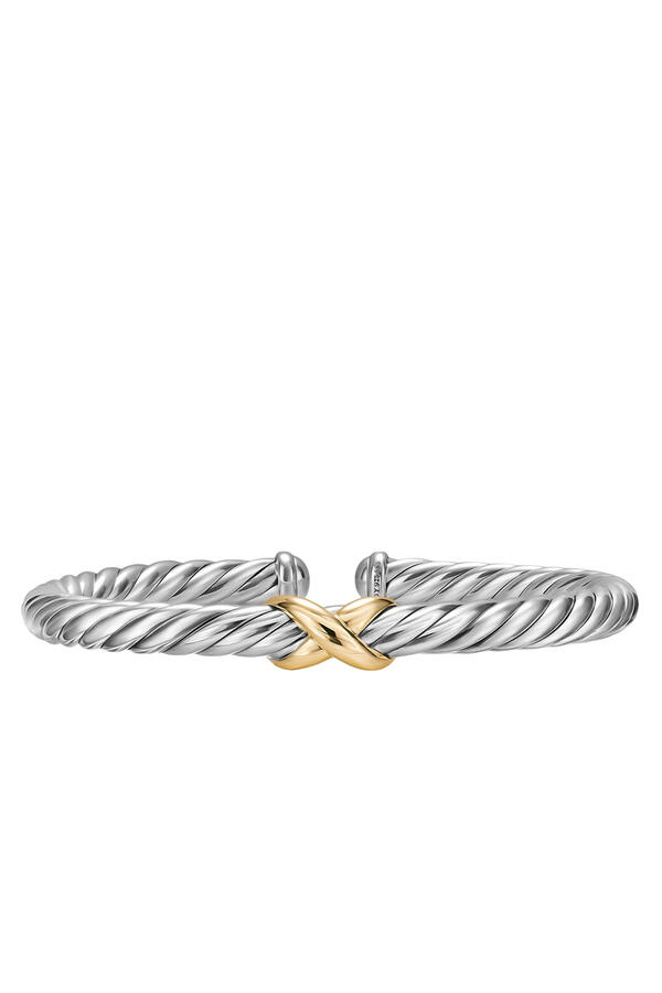 Cable Flex® X Bracelet, Sterling Silver & 14K Yellow Gold