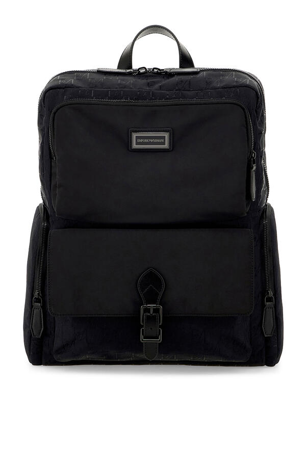 Embossed Flap Pocket Backpack