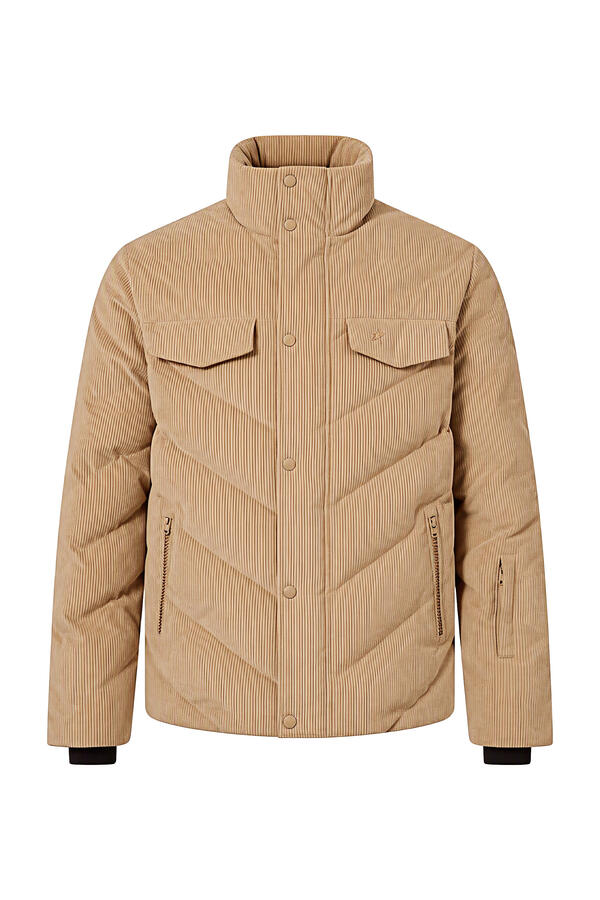 Chevron Quilted Down Jacket