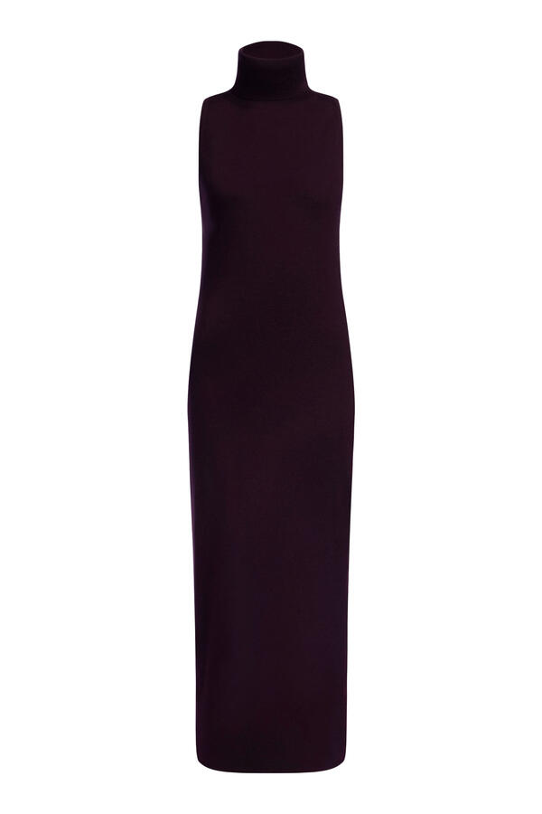 Merino-Silk Turtleneck Dress