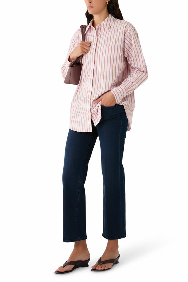 Mid-Rise Zip Rambler Ankle Jeans