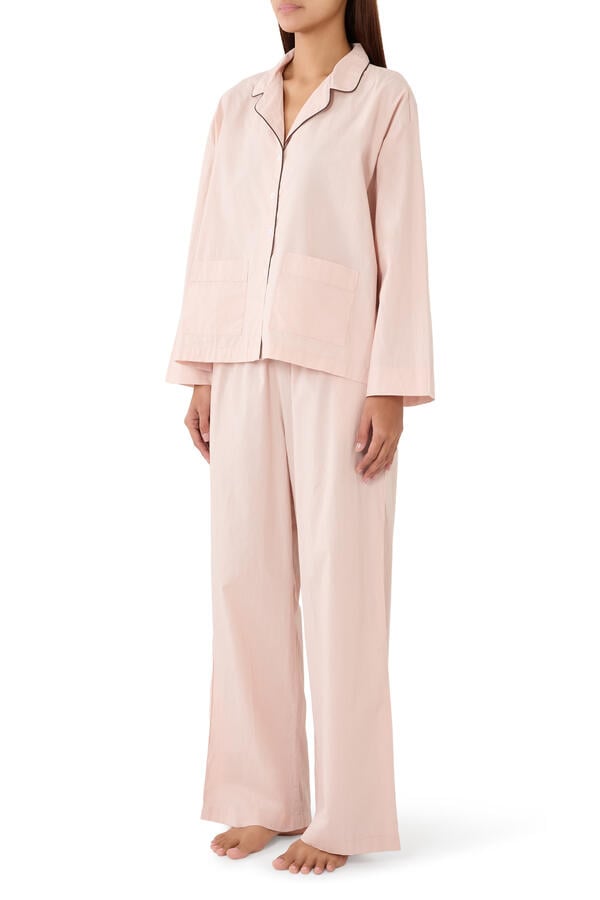 Organic Cotton Poplin Relaxed Pajama Set