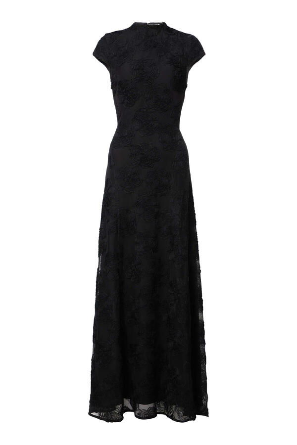 Flower Mesh Maxi Dress