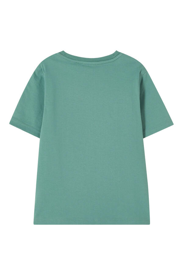 Kids Check Trim Cotton T-Shirt