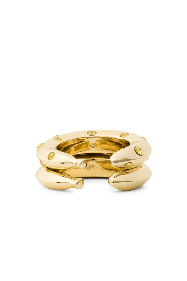 Summer Daze Banana Stacked Rings, Glass
