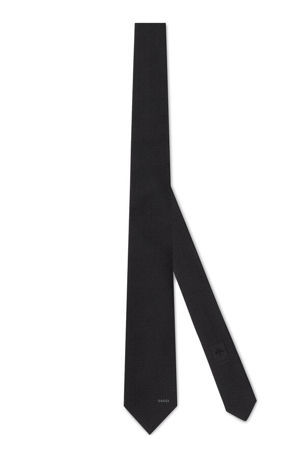 Logo Horsebit Silk Jacquard Tie