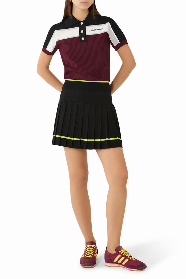 Striped Short-Sleeve Polo Shirt 