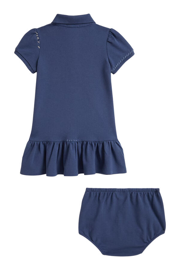 Kids Distressed Mesh Polo Dress and Bloomer