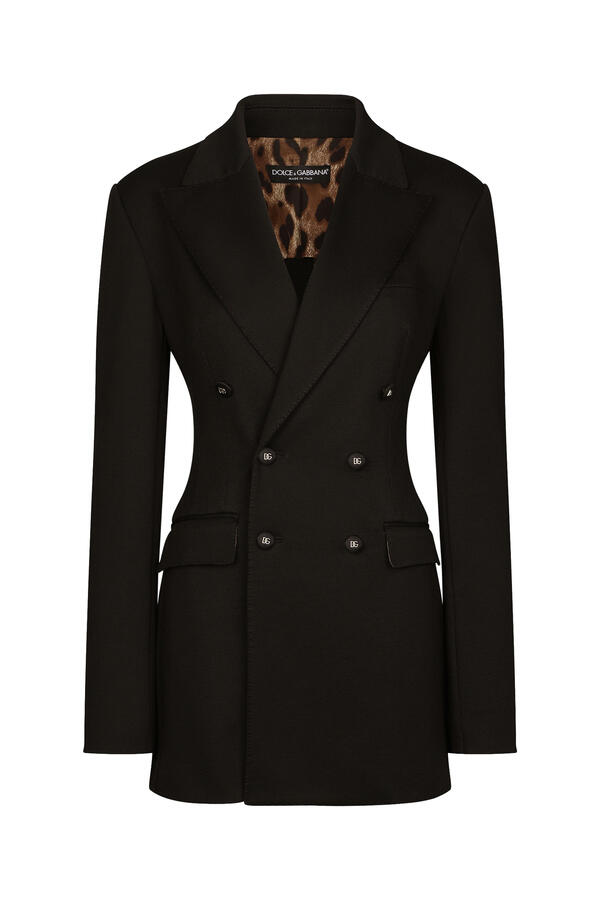 Double-Breasted Milano Rib Jacket