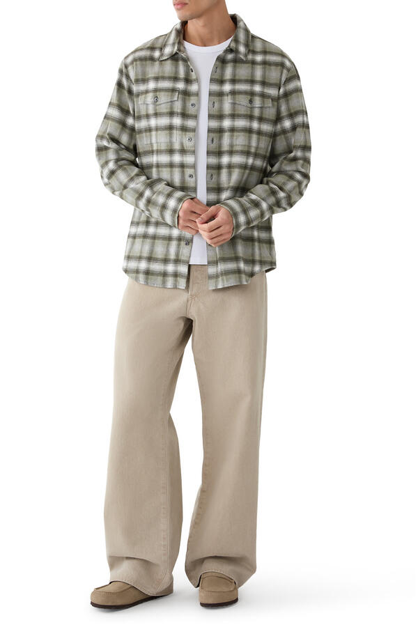 Brushed Flannel Plaid Shirt