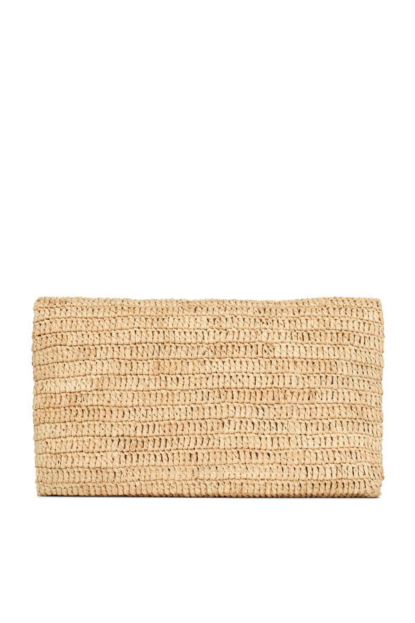 Cassandre Large Envelope Pouch in Raffia