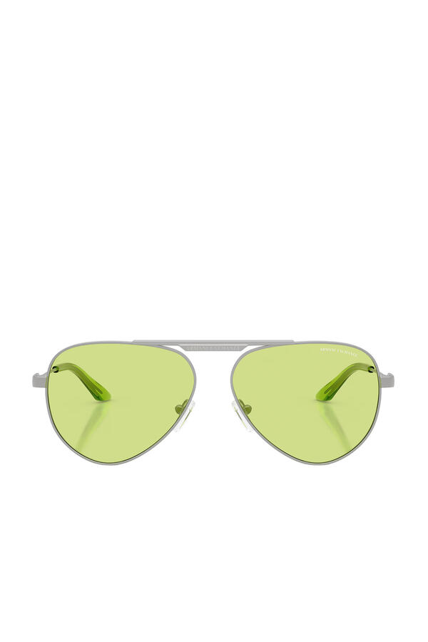 Pilot Frame Double-Bridge Sunglasses