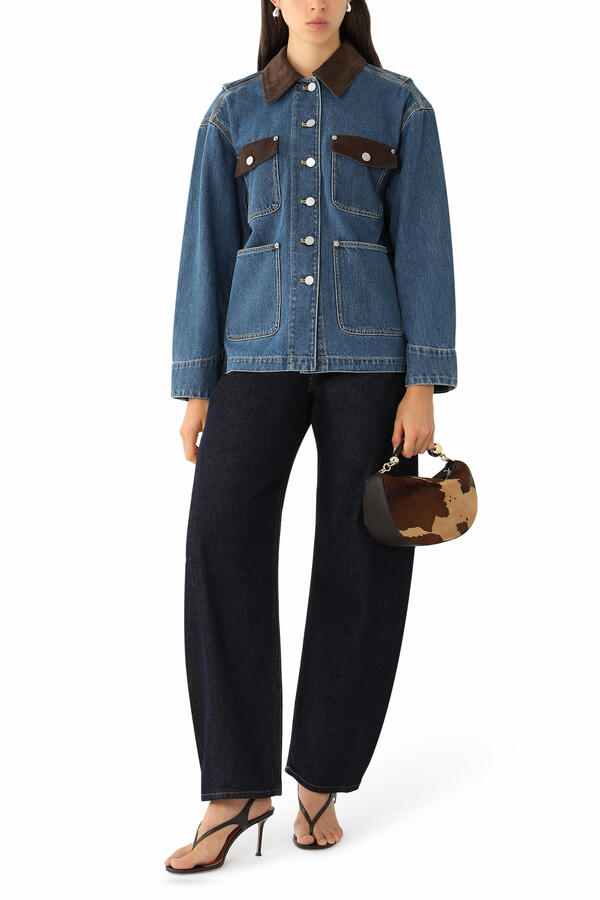 Luna High Rise Pieced Taper Jeans