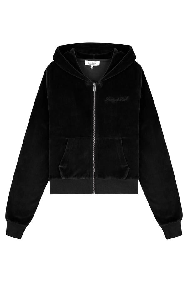 Signature Logo Crystal Zip Hoodie 