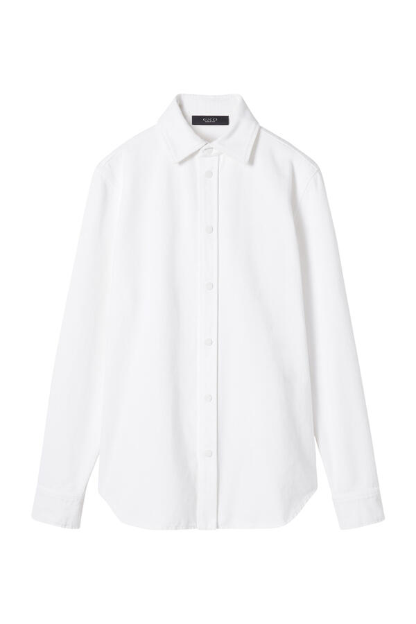 Washed Certified Cotton Denim Shirt