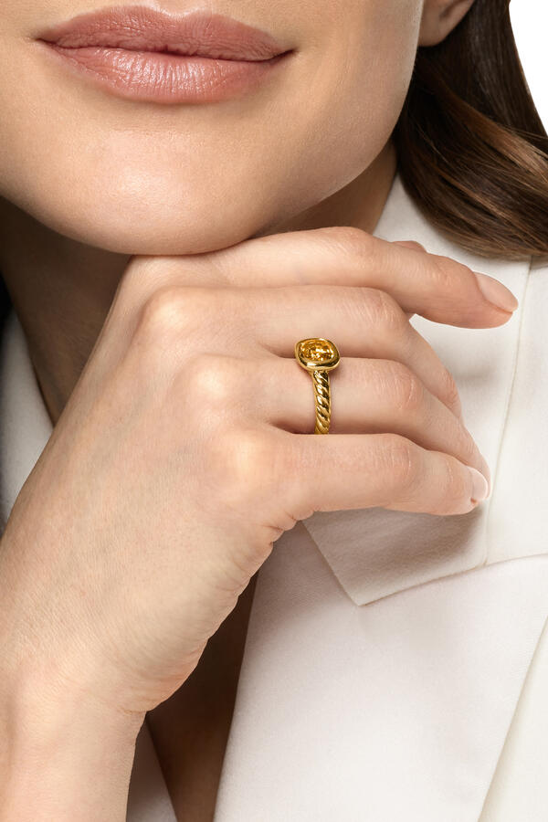 DY Mercer® Stone Ring, 18K Yellow Gold & Citrine