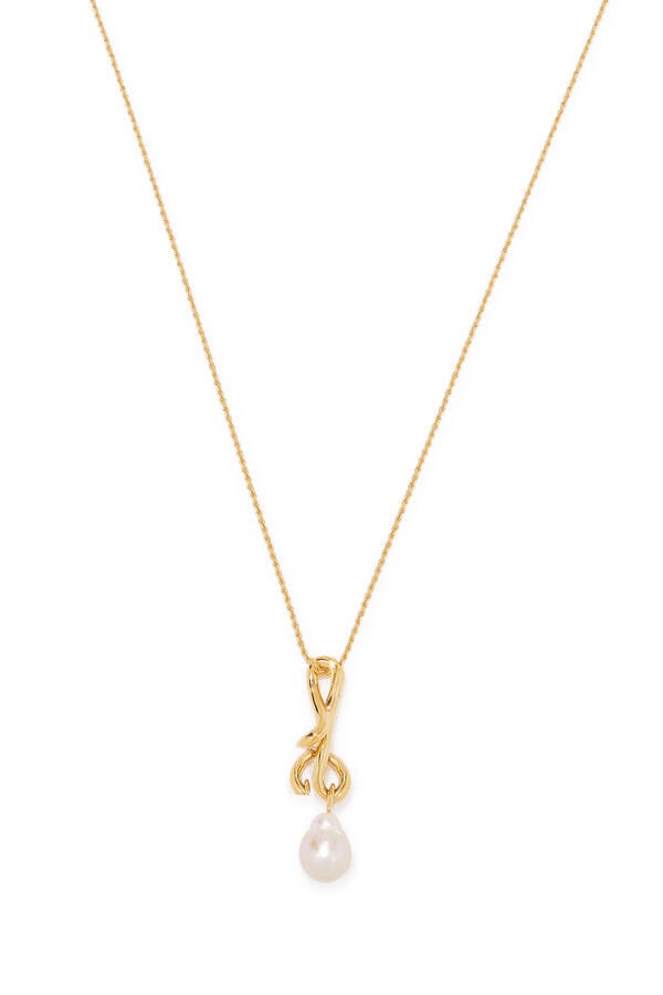 Knot Pearl Drop Necklace