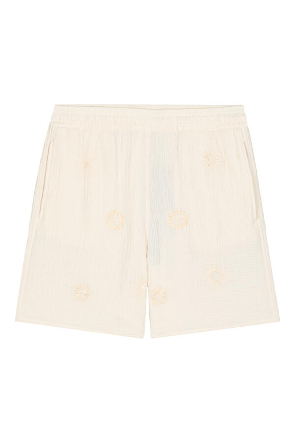 Sun Embroidered Lounge Shorts